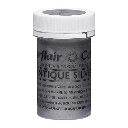 Sugarflair-Satin Paste- Antique Silver