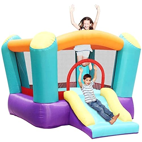 Casa Inflable portátil for Rebote, Castillo Hinchable for Exteriores, Gran Travieso, Equipo de Juegos, trampolín Cuadrado