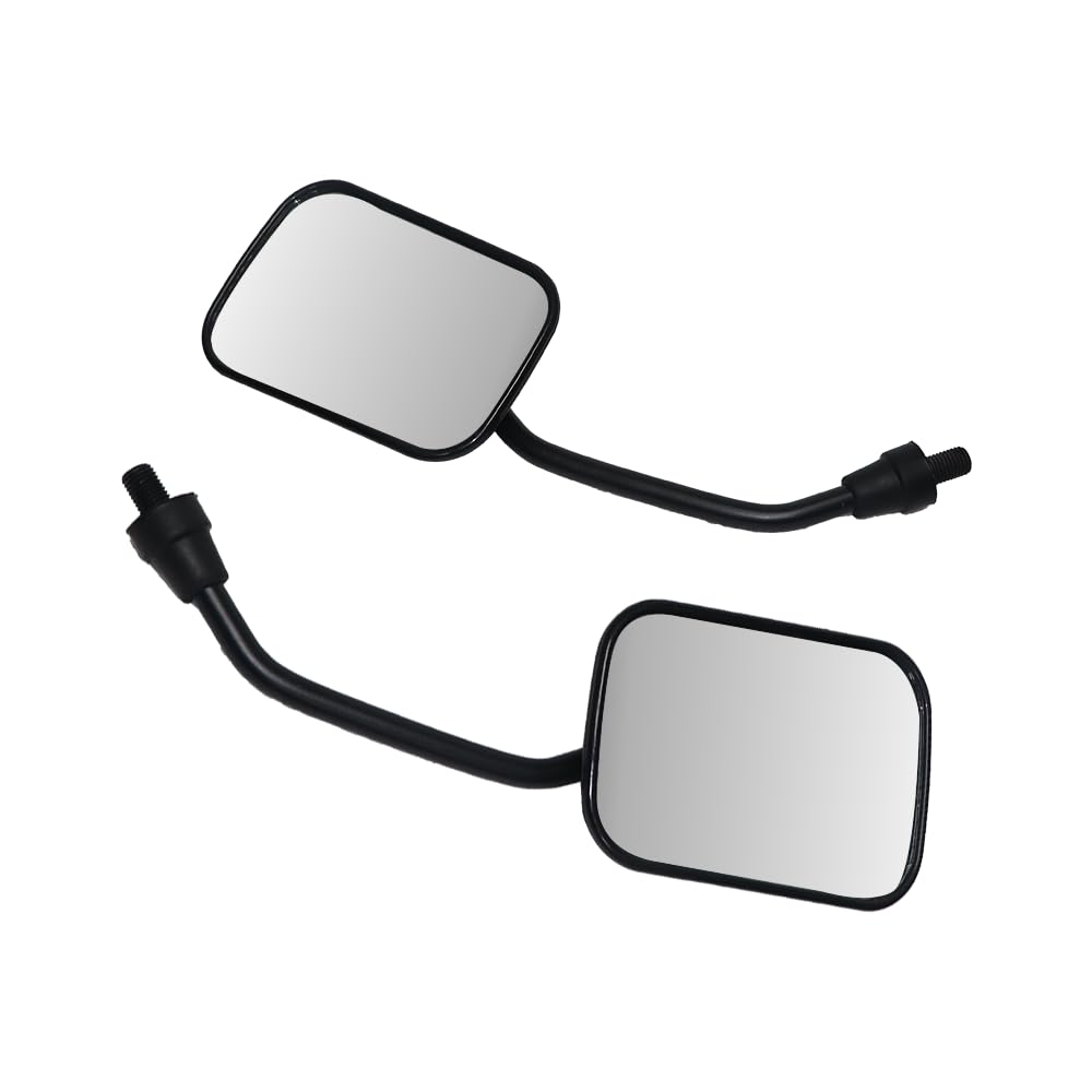 TVS Op.Acc Front Mirror Assy Xl, Wide-Angle for Maximum Visibility, Super (Right & Left) Motorcycle Bs6 Set of 1, Compatible For TVS Super| Adjustable| Hunter|- Black