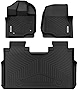OEDRO Floor Mats Compatible for 2015-2023 Ford F-150 SuperCrew Cab, Unique Black TPE All-Weather Guard, Includes 1st & 2nd Front Row and Rear Floor Liner Full Set