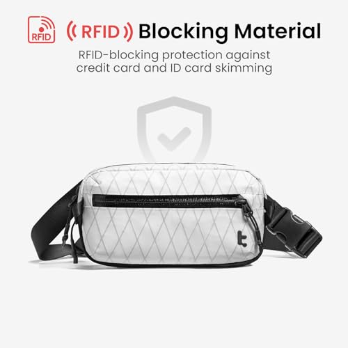 Image of tomtoc 1.5L X-Pac Sling Bag with RFID Blocking, Crossbody Bag Minimalist Chest Shoulder Pack for Men /Women, Water-resistant Lightweight Casual Funny Pack for Travel, Daily Commute