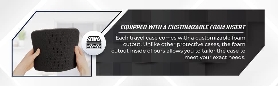 Miniatura 4 de Funda protectora rígida con espuma personalizable, funda rígida ligera de 7.5 pulgadas para electrónica, cámaras, tabletas, teléfono y más, 7.5 x