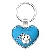 GRAPHICS & MORE Personalized Custom 1 Line Happy Tooth Dentist Keychain Heart Love Metal Key Chain Ring