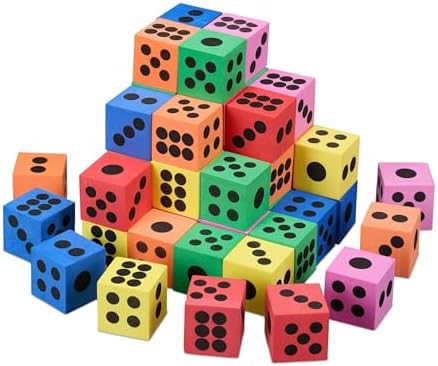 108 Stück Flüsterwürfel Aus Schaumstoff - Leise Würfel Für Schule & Kinder