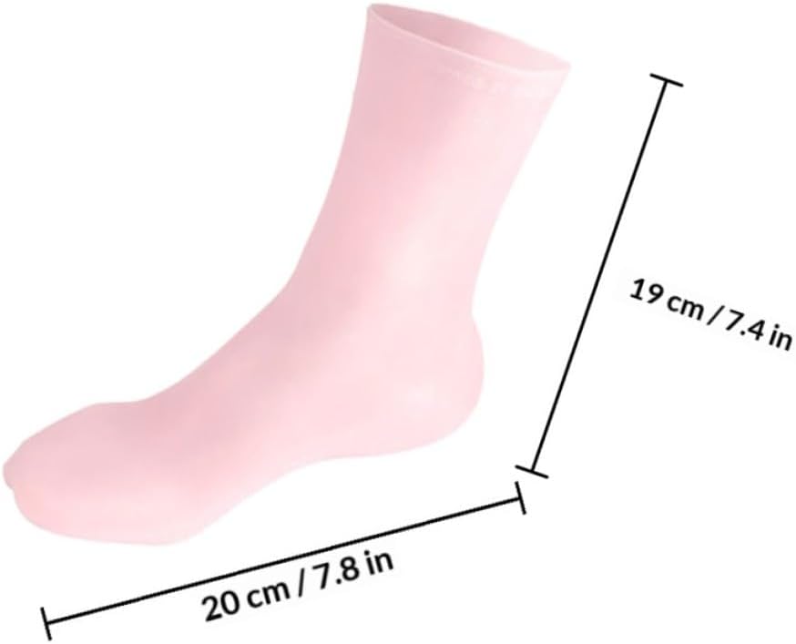 Ipetboom Moisturizing Foot Care Socks with Honeycomb Cushioning, Anti-Cracking Long Socks for Dry Skin, Size S (35-39) Pink, Foot Protection for Softening and Pressure Relief