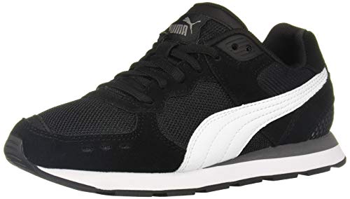 PUMA Kid's Vista Shoe, Black White, 4 M US Big Kid