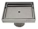 ALFI brand ABSD55A 5" x 5" Modern Square Stainless Steel Shower Drain Without Cover, Silver
