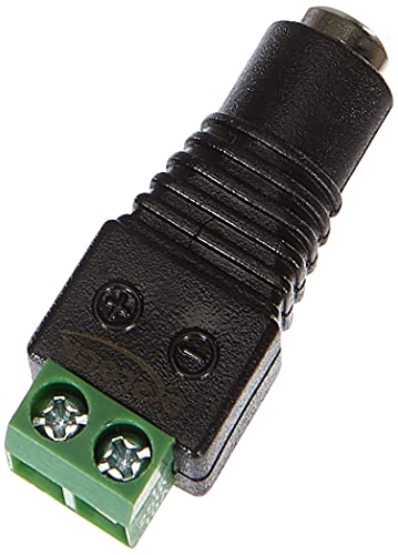 DeLOCK adaptor Terminalblock > DC 2,5 x 5,5 mm - female 65485, Black, DC 5,5 x 2,5 mm Buchse > Terminalblock 2 Pin