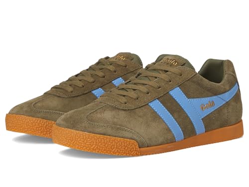 Gola Men's Harrier Sneaker, Khaki/Vista Blue, 10