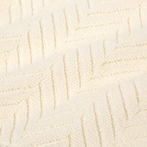 Yiluomo Beige Hand Towel Set Of 2 100% Cotton Ultra Soft Highly Absorbent Terry Striped Hand Towel For Bathroom (13" X 29") #TOP7