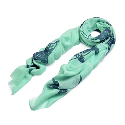Unique Sharks Animal Print Frayed End Scarf Wrap2