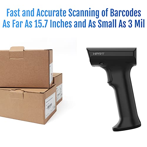 Image of HPRT General Purpose Barcode Scanner, HPRT 1D 2D QR Code Scanner, Handheld UPC EAN Label Screen Reader with Android iOS Windows, USB Wired, Rechargeable for Retails Supermarket Warehouse Library