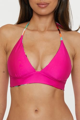 Trina Turk Women's Swoop Reversible Halter Bikini Top, Adjustable, Tie Back, Swimwear Separates4