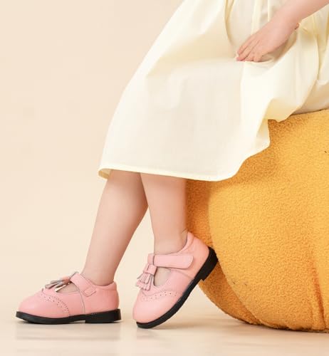 DADAWEN Toddler Girls Mary Jane Flats Dress Shoes Comfort Oxfords Wedding Church Party Dress Shoe School Uniform Shoes Loafer Flats2