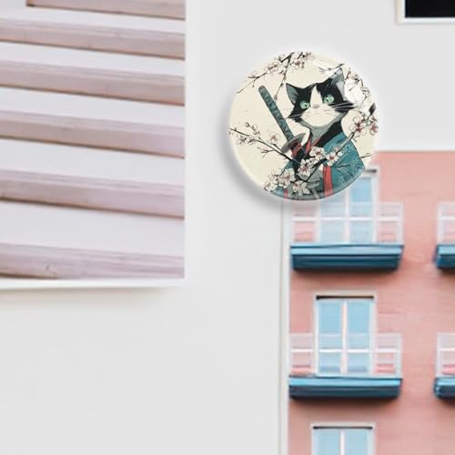 Imán de vidrio redondo con diseño de gato para decoración miniatura 7