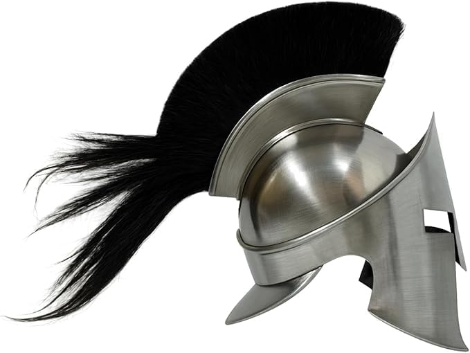 Spartan King Leonidas Helmet – Handcrafted Greek Warrior Armor Helmet, Movie Replica Spartan 300 Costume Helmet for Cosplay