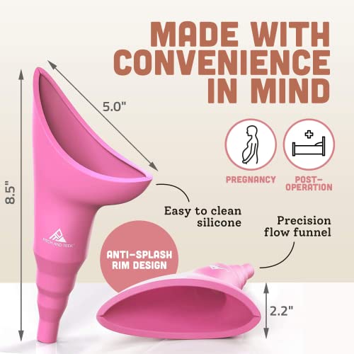 image for Pitch and Trek Female Urination Device, Silicone Standing Pee Funnel w