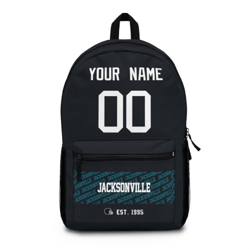 Image of Jacksonville School Backpack Custom Gifts for Boys Girls Teens | Custom Name and Number Personalized Bookbag