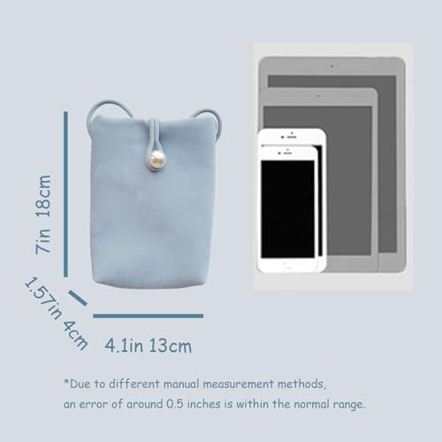 Women's Slim Crossbody Bag PU Leather Shoulder Bag with Pearl Closure - Lightweight Phone Purse for Essentials3
