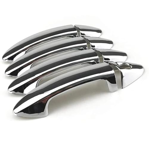 Cubierta de manija para reparar el desgaste exterior de Ford Fiesta 2009-2012, embellecedor plata