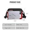 FANDARE Unisexe Sac à Bandoulière Femmes Sacoche Téléphone Portable Homme Sacs portés épaule avec Bandouliere Réglable Besace Porté Voyage Portefeuille Crossbody Bag Sacoche Messenger Rouge Noir #2