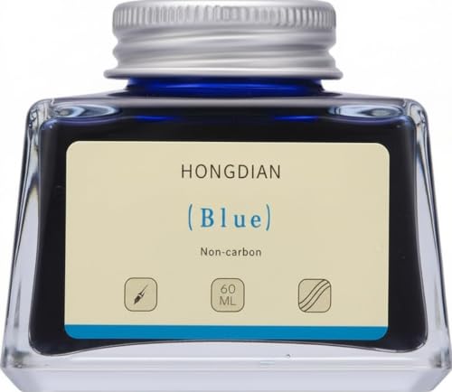 Image of HONGDIAN, Ink Bottle - Non Carbon | Blue | 60ml Premium Writing Ink.