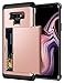 SAMONPOW Galaxy Note 9 Case Hybrid Dual Layer Protective Note 9 Wallet Case Card Holder Shell Anti-Scratch Hard Defence Soft Rubber Bumper Cover Case for Samsung Galaxy Note 9 (2018) - Rose Gold