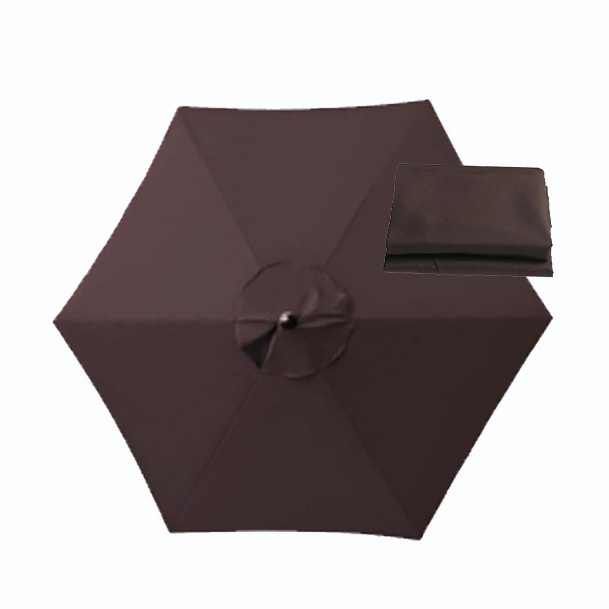 BEEGMA Sun Umbrella Replacement Cloth 6 Arms/8 Arms Replacement Parasol Canopy Cover 2.0m 2.30m 2.50m 2.70m 3.0m Outdoor Patio Garden Umbrella Canopy (Color : Coffee, Size : 2.70m/9FT-6Ribs)