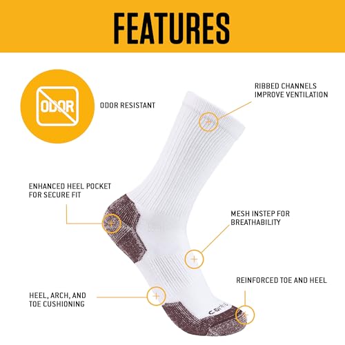 Carhartt Women's Midweight Cotton Blend Crew Sock 3 Pack2