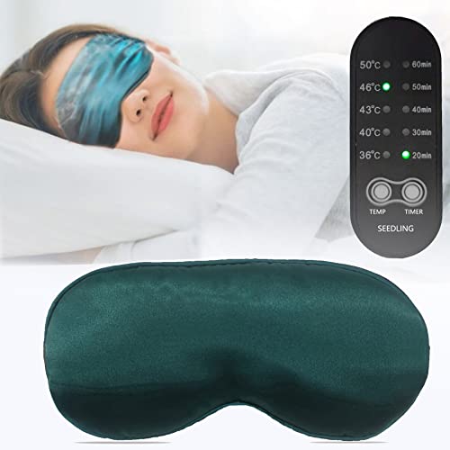 seedling Heated Eye Mask for Dry Eyes, Eye Compress Moist Heat, Herbal Essence Wet Hot Compress, Relieve Blepharitis, Stye, MGD, Dark Circles (Light Green)