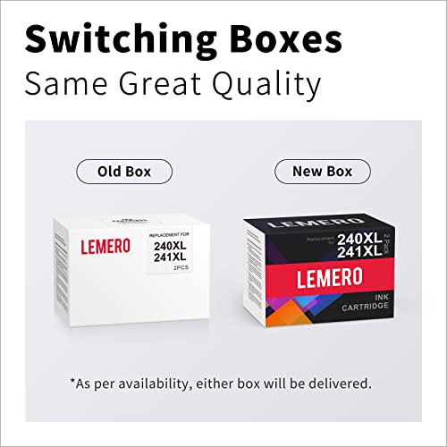 Lemero 240Xl 241Xl Remanufactured Ink Cartridge Replacement For Canon Pg-240Xl 240Xl 241Xl Combo Pack For Pixma Mg3520 Mg3620 Mx432 Mx452 Mx532 Mx472 Mx512 (1 Black, 1 Tri-Color, 2 Pack) #TOP1