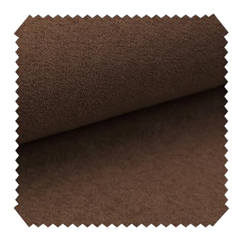 novely® ALPEN Polsterstoff im Wildleder-Look - Velours-Microfaser-Möbelstoff - Pflegeleichte Meterware 1lfm | Farbe: 39 Braun
