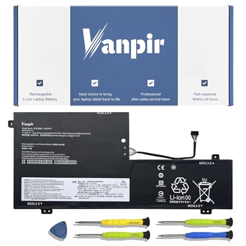 VANPIR L18D3PF2 Laptop Battery 11.52V 60.3Wh 5235mAh Replacement for Lenovo Yoga C740-15IML Series Notebook 5B10T83740 5B10W67402 L18M3PFA 5B10T83739 5B10W67258 11.52V 60.3Wh 5235mAh 4-Cell