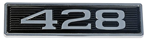 428 Chrome Plated Hood Scoop Emblems - Pair
