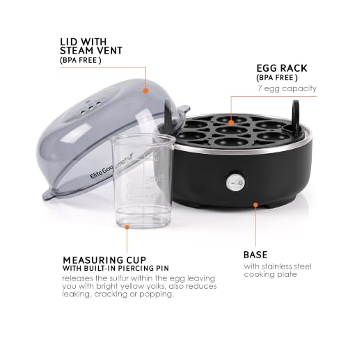Elite Gourmet 7-Egg Electric Egg Cooker - Image 2