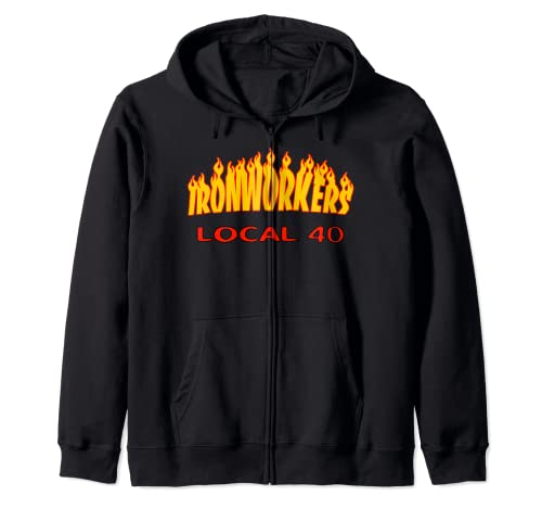 Union Ironworkers Local 40 Flames Nueva York NY Sudadera con Capucha