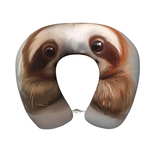 Almohada de espuma viscoelástica para cuello de viaje miniatura 1