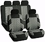 Automotive Seat Covers Gray Universal Fit Full Set Travel Master fits most Cars, SUVs, and Trucks (Airbag and Split Bench Compatible) FH Group FB071GRAY115