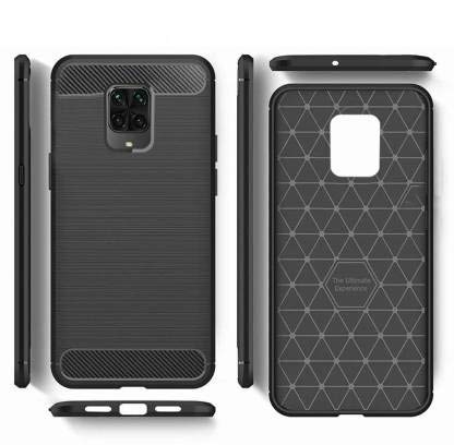 Image of JGD PRODUCTS for Redmi Note 9 Pro, Note 9 Pro Max, Poco M2 Pro Carbon Fiber Armor Drop Tested Shock Proof TPU Back Case Cover