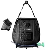 Malo'o 5 gallon/20L Portable Solar Shower Bag, Solar Heating Camping Shower Bag with Removable Hose and On-Off Switchable Shower Head for Camping Gear, Surfing, Beach, Swimming, Outdoor Travel, hiking