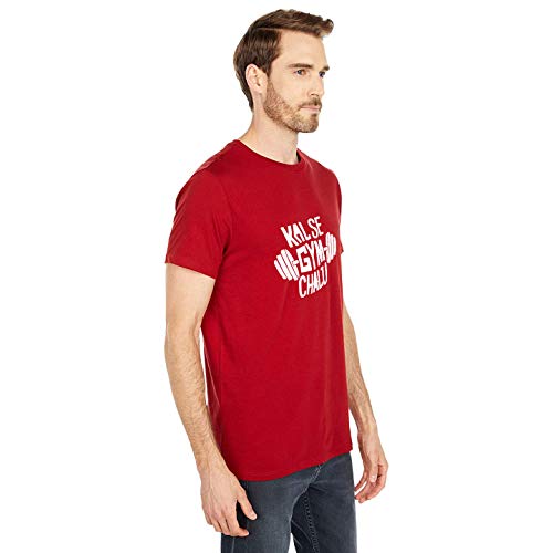 Image of T-Shirt for Men KAL SE Gym CHALU Funny Hindi Quotation, Graphic and Typography t-Shirt