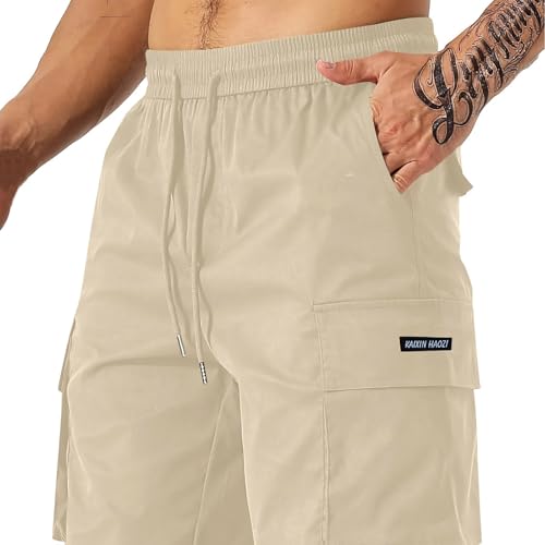 Pants for Men Straight Fit Cargo Pants Outdoor Workout Trousers Mens Boys Casual Fitness Sweatpants Multic Pockets3