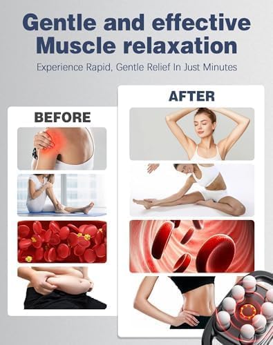 Miniatura 6 de Husband 2.0 Knot Buster - 30 niveles de intensidad y 3 modos inteligentes, 16 cabezas de tejido profundo, presión profunda de 110.2 lbs, sin ruido,