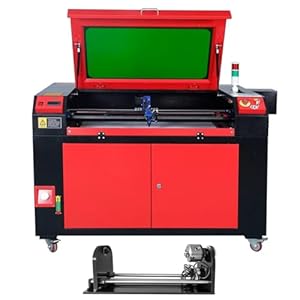 100 W CO2 lasergraveermachine, 900 x 600 mm, lasergraveermachine, lasersnijder met roterende 800 mm/s, USB Ruida/LightBurn voor hout, papier, kunststof, leer, hars enz.