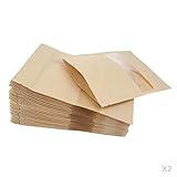 Home oder DIY Food Bags Diese kleinen Kraftpapierbeutel sind so konzipiert, dass Sie trockene Lebensmittel für den persönlichen Verbrauch oder den professionellen Verkauf versiegeln, lagern und teilen können.