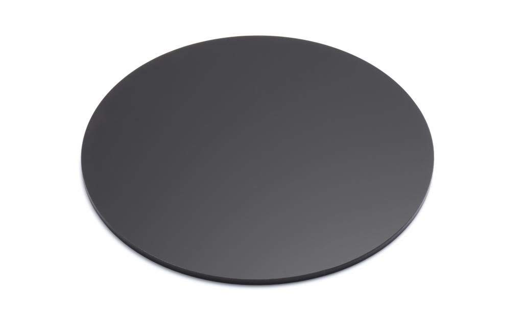 Marketing HoldersRound 10” Disc DIY Black Acrylic Lucite Circle Table Top Art Project Portable Lightweight Backsplash Wall Panel Shelving Professional Strong