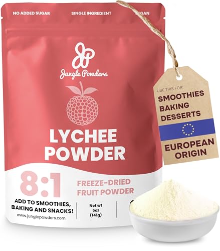 Jungle Powders Lychee Powder 5 Ounce Bag - Freeze Dried