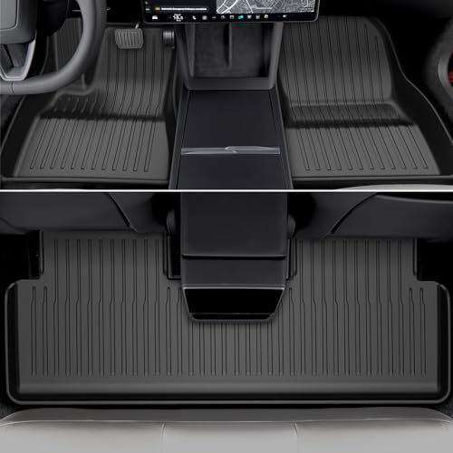 Tesla Model 3 Highland Floor Mats Custom Fit All Weather TPE Cargo Liner Cargo Trunk Accessories,Compatible 2025 2024 Tesla Model 3 (2025 2024 Model 3 Full Floor Mat Kit Set of 6