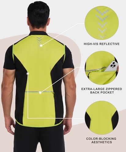 Image of Little Donkey Andy Men's Water-resistant Outerwear Vests, Stretch Windproof Vest for Cycling, Running, Golf