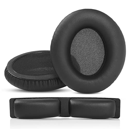KNS8400 Earpads Headband Replacement para audífonos KRK KNS 8400/KNS 6400 | Almohadillas de repuesto de cuero proteico duradero y espuma de alta densidad, negro miniatura 6